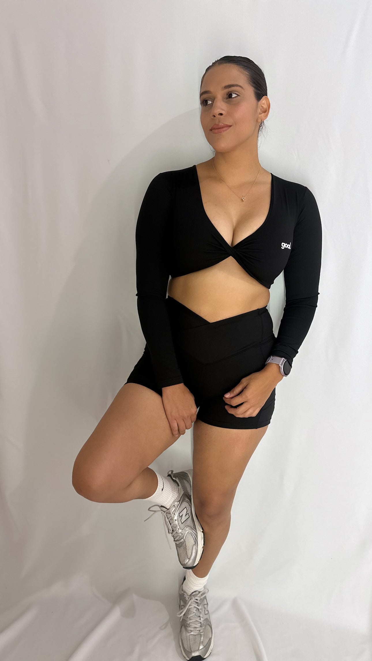 Goal Black Twist Bra