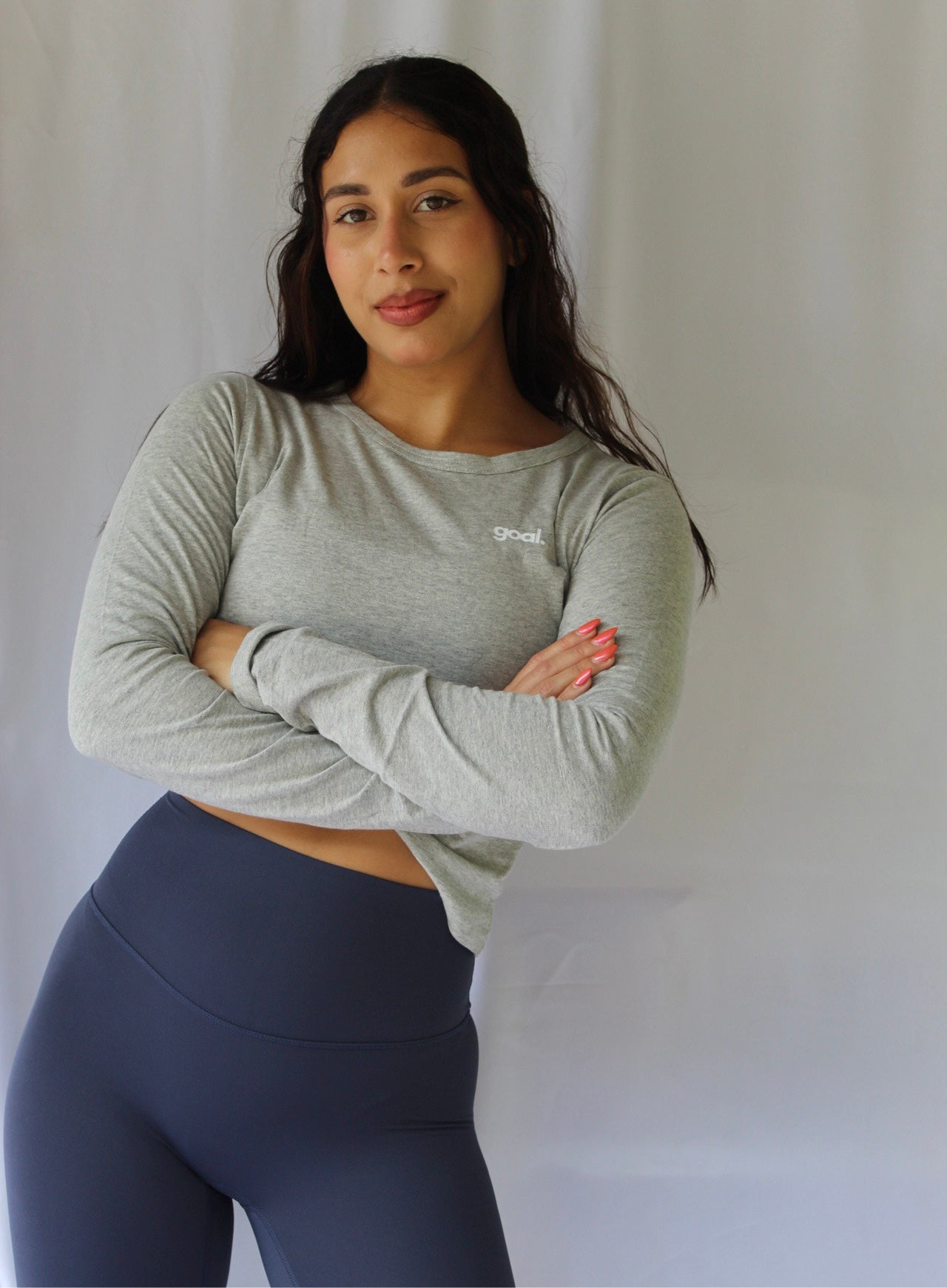 GOAL GREY LONG SLEEVE TOP