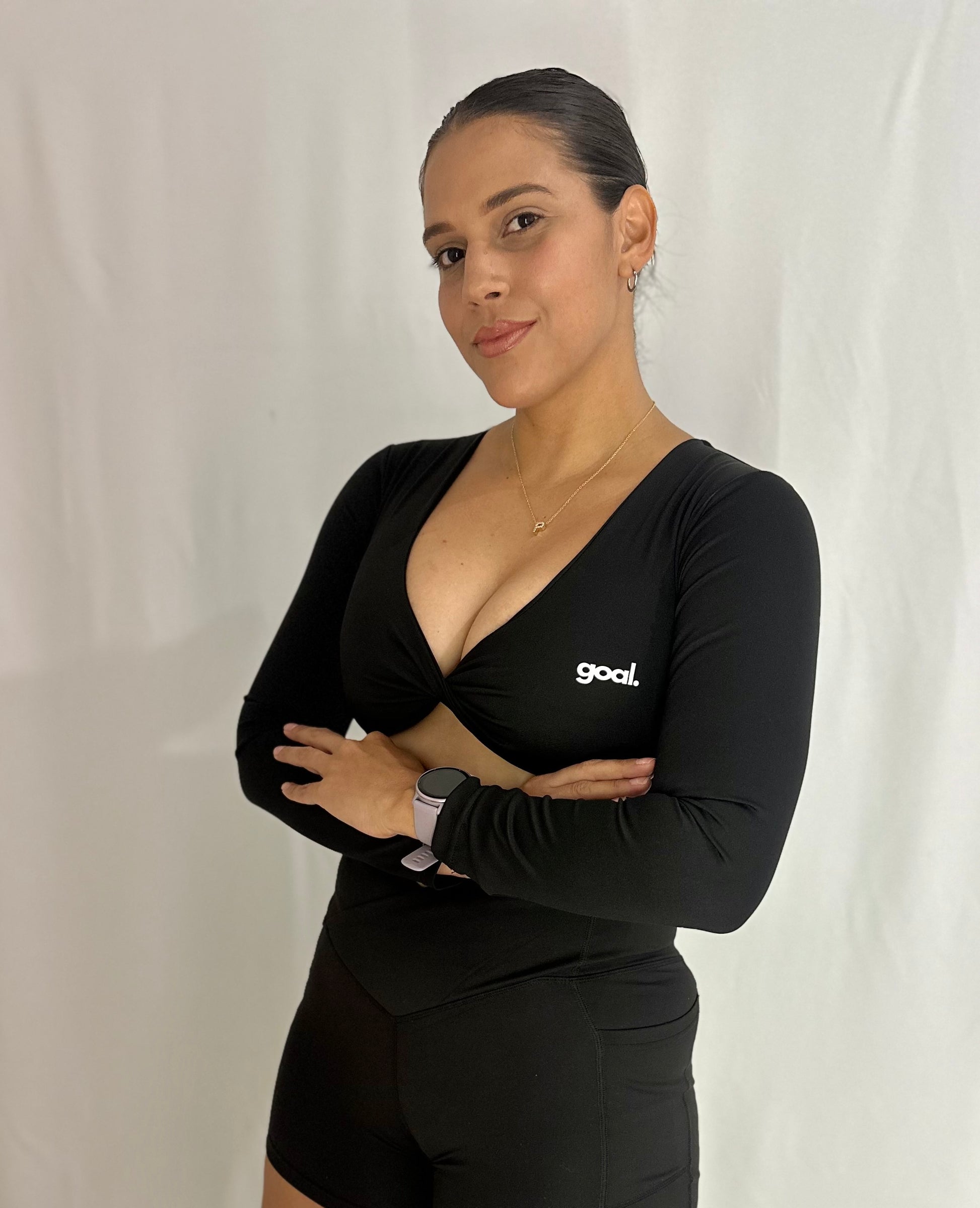 Goal Black Twist Bra